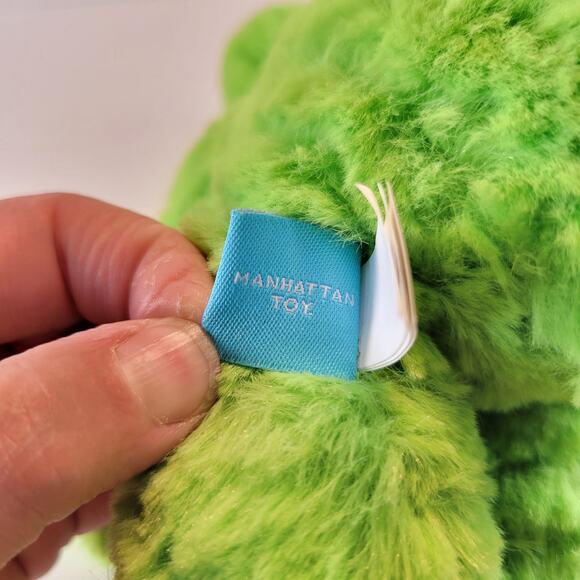 Manhattan Toy Green Brontosaurus Dinosaur Plush Stuffed Animal 10" Soft Toy - Picture 15 of 16